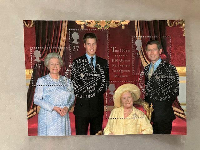 GB 2000 Blok Royal Family gebruikt, Verzenden, Gestempeld