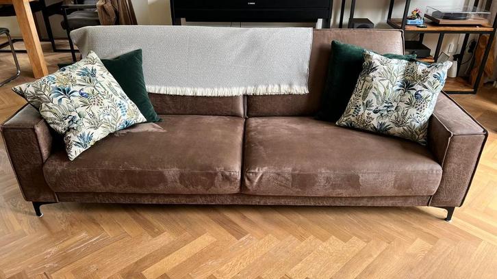 Zitmaxx Sharida Danish Design 3-zitsbank kunstleder, Huis en Inrichting, Banken | Bankstellen, Gebruikt, Rechte bank, Driepersoons