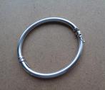 zilveren slavenarmband met veerscharnier [874], Sieraden, Tassen en Uiterlijk, Armbanden, Ophalen of Verzenden, Zo goed als nieuw