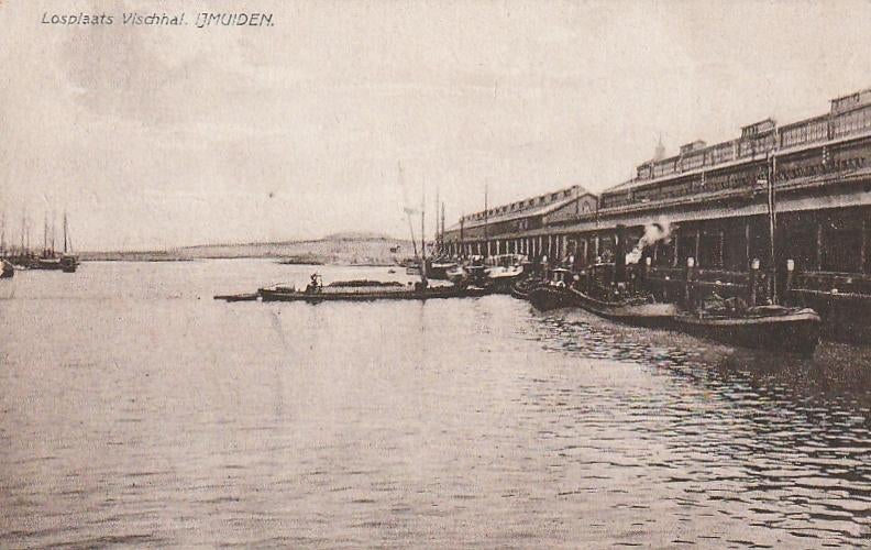 IJmuiden Vischhal  boot boten haven, Ophalen of Verzenden, 1920 tot 1940, Ongelopen, Noord-Holland