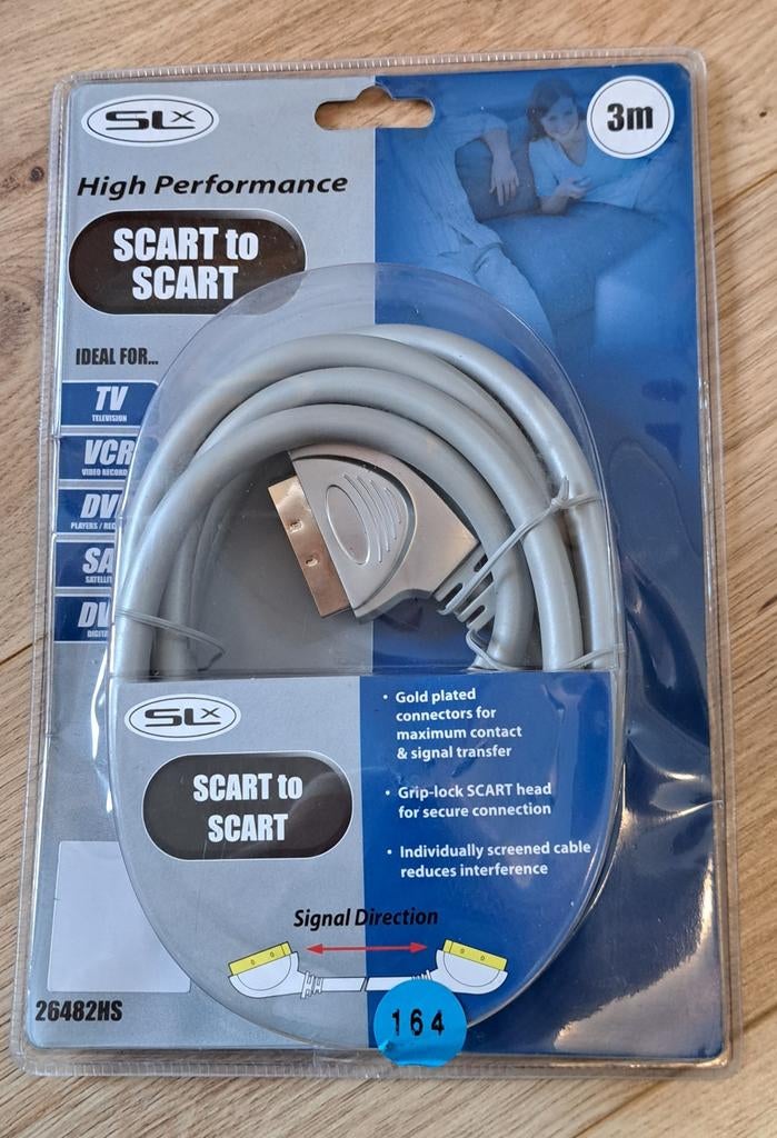 SLX High Performance SCART naar SCART kabel 3m, Audio, Tv en Foto, Audiokabels en Televisiekabels, Nieuw, Scartkabel, 2 tot 5 meter