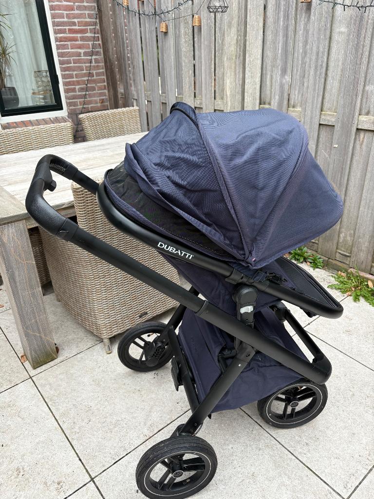 Dubatti kinderwagen, Gebruikt, Verstelbare duwstang, Combiwagen, Ophalen