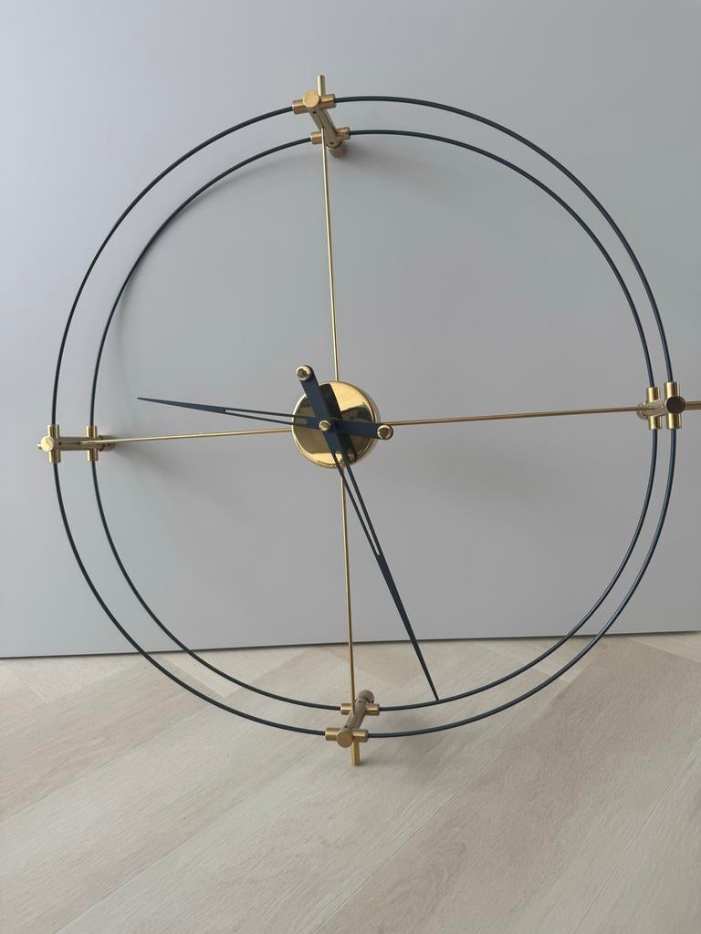 Handgemaakte wandklok - 70cm diameter, Ophalen, Nieuw, Analoog, Wandklok