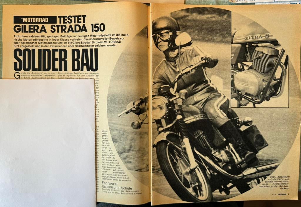 Test 1975 Gilera Strada 150, Verzenden, Zo goed als nieuw, Motoren