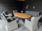 Kees Smit Intenso Milano Rough-Y elips dining lounge tuinset, Ophalen, Zo goed als nieuw, Teakhout, Bank