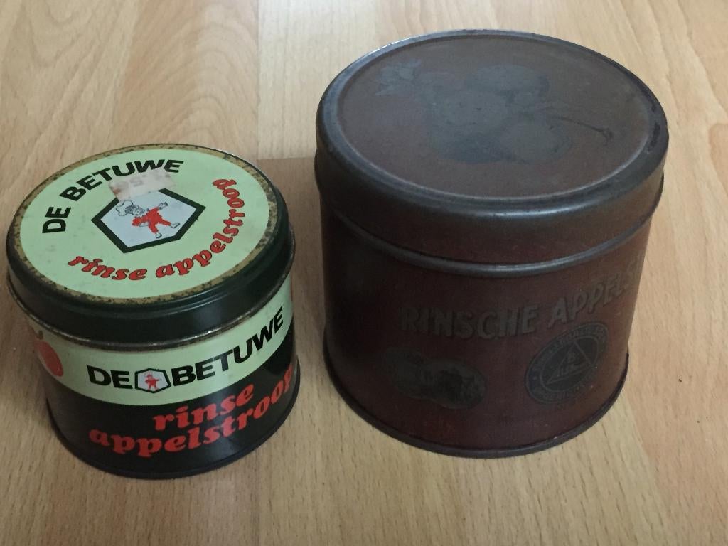 Antiek & vintage blik rinsche rinse appelstroop 1kg & 450gr, Verzamelen, Blikken, Ophalen of Verzenden, Gebruikt, Overige