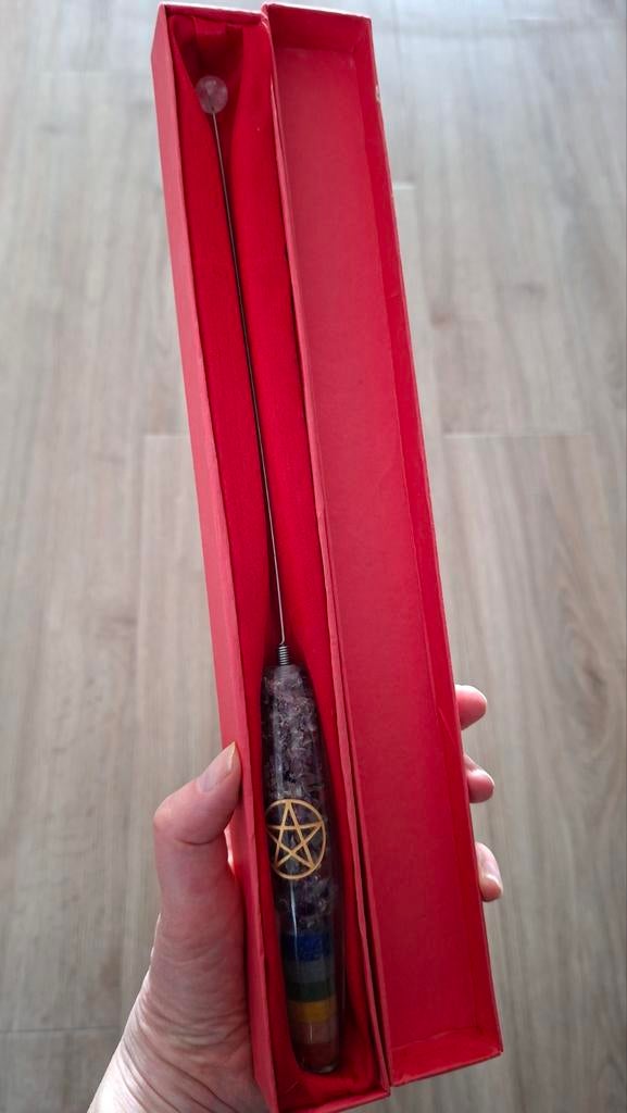 Biotensor met orgoniet handvat amethist en Chakrakleuren, Ophalen of Verzenden, Nieuw