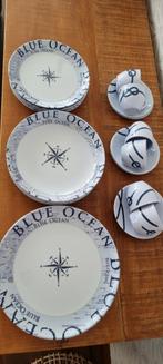 MET STICKER Brunner Blue Ocean bootservies melamine servies, Caravans en Kamperen, Kampeeraccessoires, Ophalen of Verzenden, Nieuw