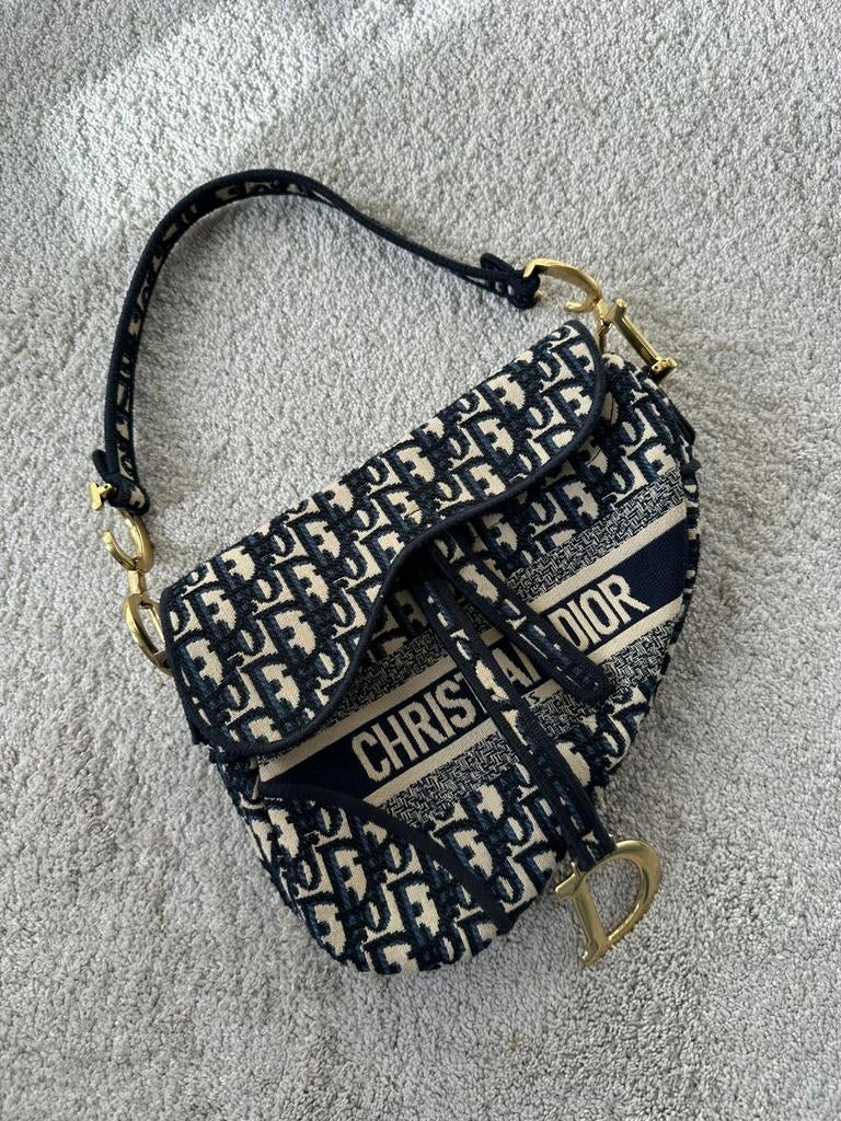 Christian Dior saddle-tas, Sieraden, Tassen en Uiterlijk, Tassen | Damestassen, Ophalen, Zo goed als nieuw, Zwart, Schoudertasje