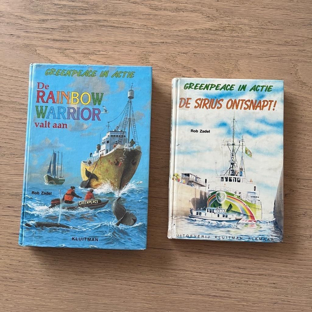 2 kinderleesboeken “Greenpeace in actie”, Ophalen of Verzenden, Gelezen