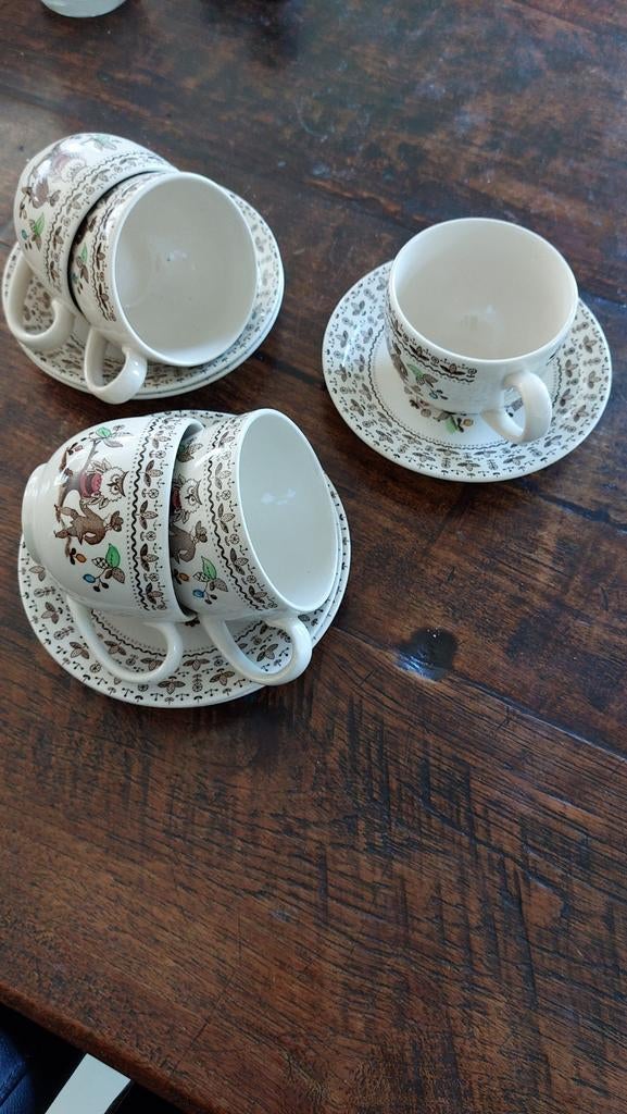 Johnson Brothers Sugar & Spice Kop en Schotel Set (5), Ophalen of Verzenden