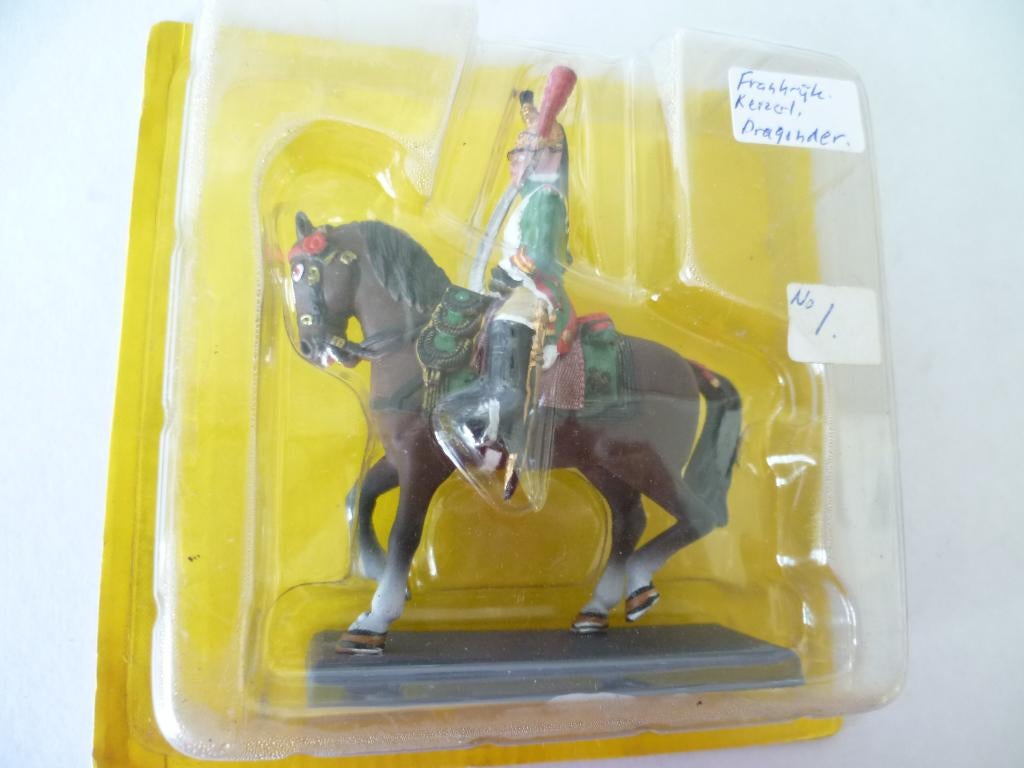 Metalen Ruiter op Paard Keizerlijke Dragonder Frankrijk, Verzamelen, Ophalen of Verzenden, Nieuw