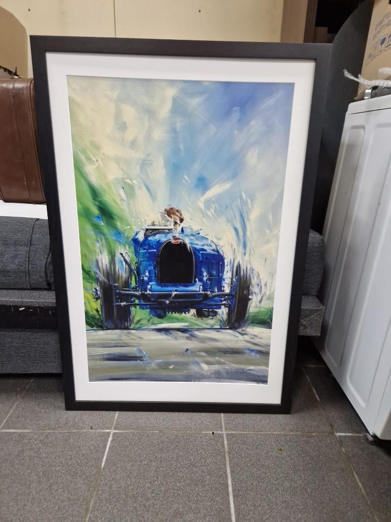Klaus wagger bugatti t3, Huis en Inrichting, Woonaccessoires | Schilderijen, Tekeningen en Foto's, Zo goed als nieuw, Print, 75 cm of meer