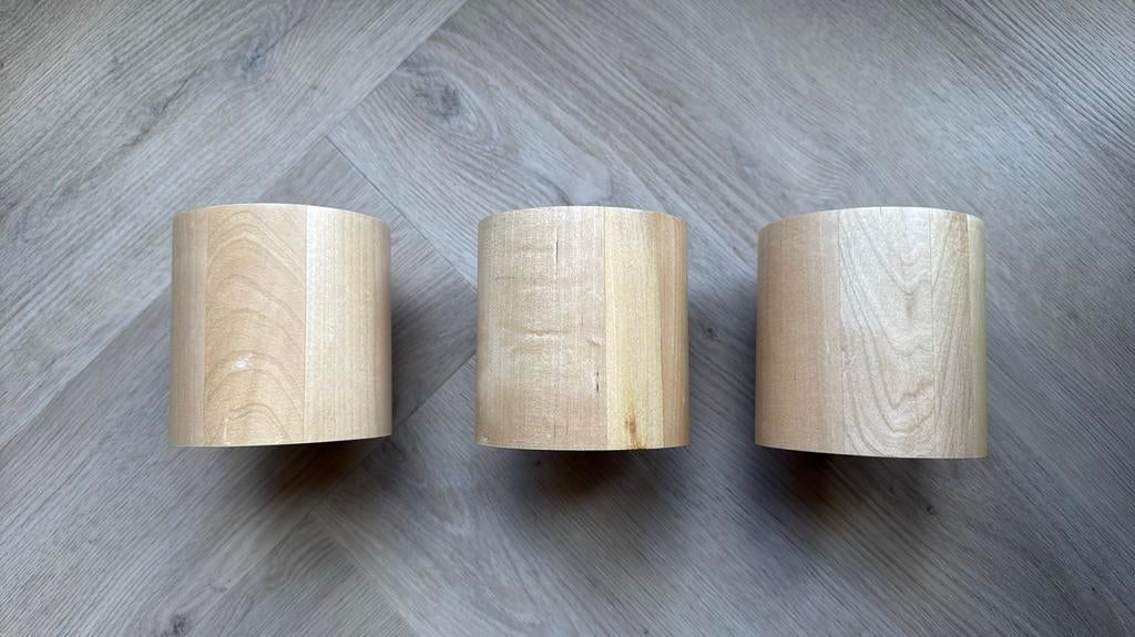 3 stuks Wandlamp ORBIS naturel hout, Ophalen, Zo goed als nieuw, Hout, Modern Scandinavisch