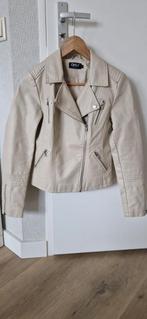 ONLY Leren Jasje Crème Kleur Maat 34, Beige, Ophalen of Verzenden, Maat 34 (XS) of kleiner, ONLY