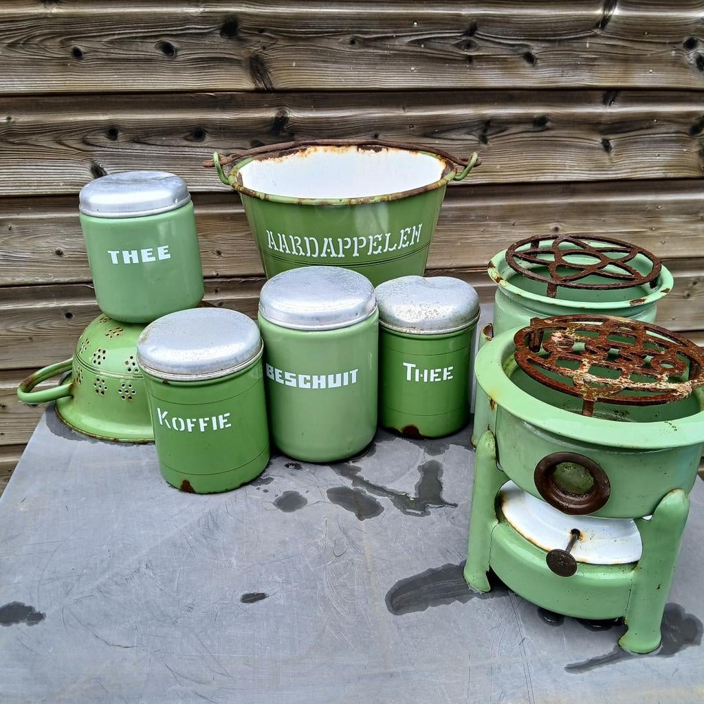 Emaille voorwerpen, Antiek en Kunst, Antiek | Emaille, Ophalen