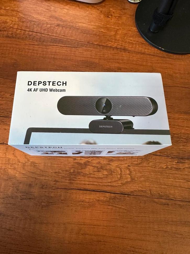 Depstech Webcam 4K - Perfect voor Videogesprekken!, Computers en Software, Webcams, Nieuw, Bedraad, ChromeOS, Monitorclip, Ophalen of Verzenden