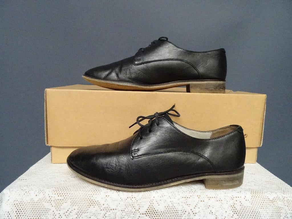 SALE !! 5th AVENUE maat 37, leren veterschoenen., Schoenen met lage hakken, Zwart, Ophalen of Verzenden, 5th Avenue