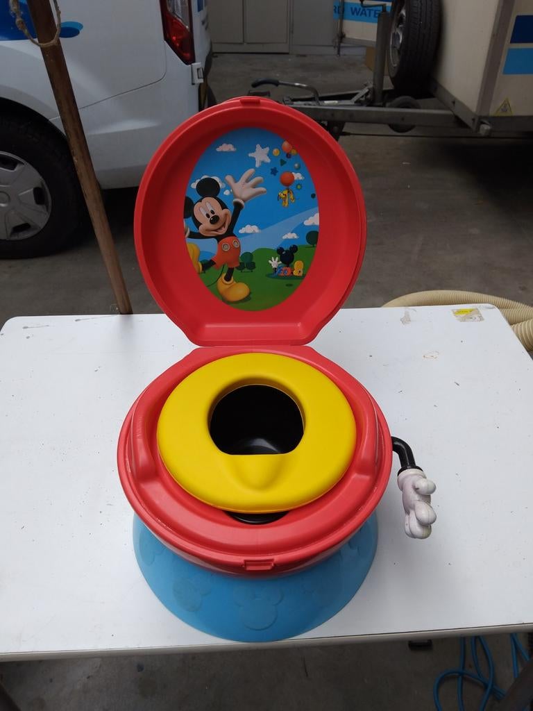 Mickey mouse potje met geluid., Ophalen of Verzenden