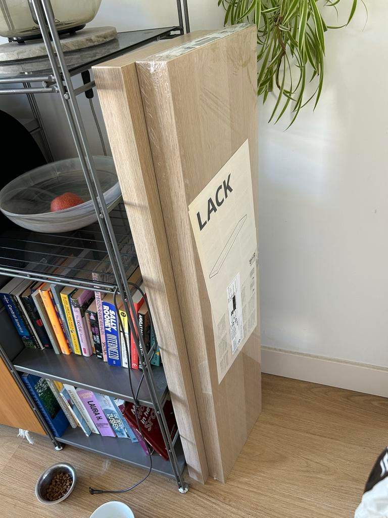 2 IKEA LACK wandplank, eiken effect, 110x26 cm, Ophalen, Nieuw