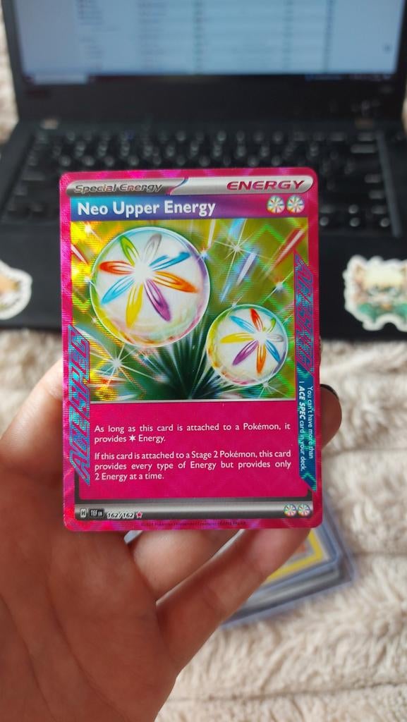 Pokémon Neo Upper Energy Temporal Forces Kaart, Ophalen of Verzenden, Zo goed als nieuw, Losse kaart, Foil