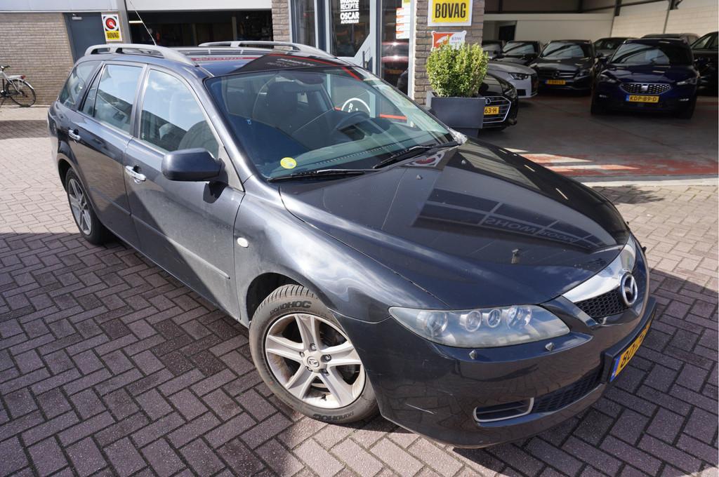 Mazda 6 Sportbreak 1.8i Touring (bj 2008), Auto's, Mazda, Stof, Gebruikt, Zwart, 4 cilinders