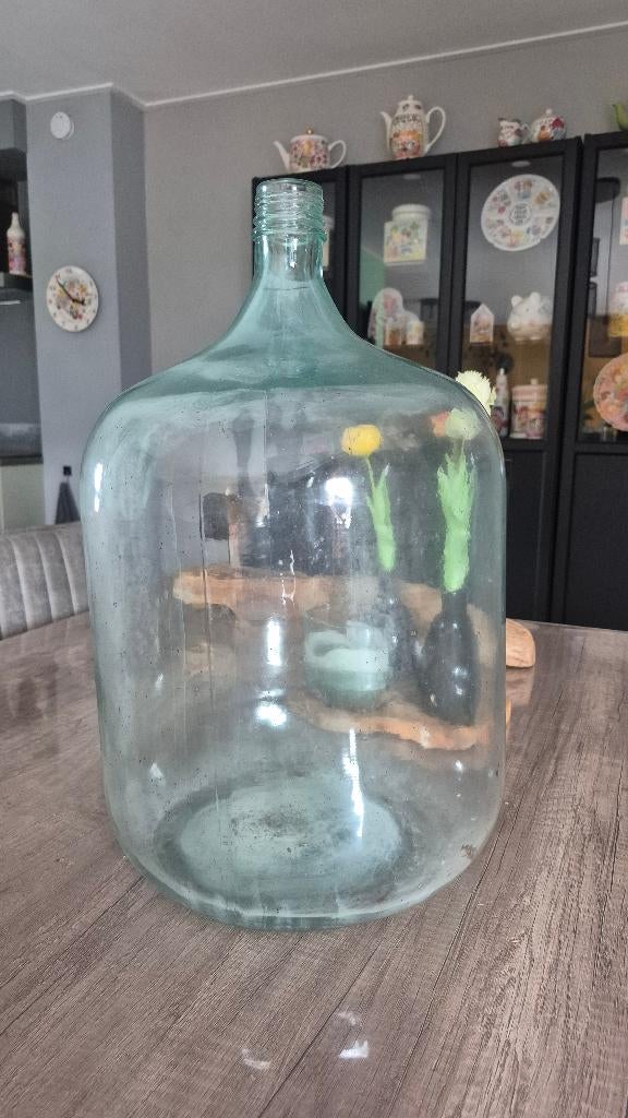 Vintage grote  gistfles (52 cm), Overige kleuren, 50 tot 75 cm, Ophalen of Verzenden, Glas