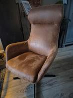 Trendy camel draaifauteuil op zwarte draaipoot, Ophalen, Zo goed als nieuw, 75 tot 100 cm, 50 tot 75 cm