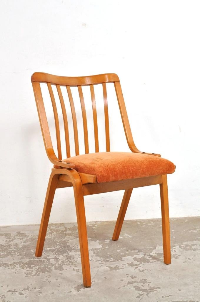Vintage Ludvik Volak chairs set eetkamerstoelen jaren 60, Ophalen of Verzenden, Gebruikt, Vier