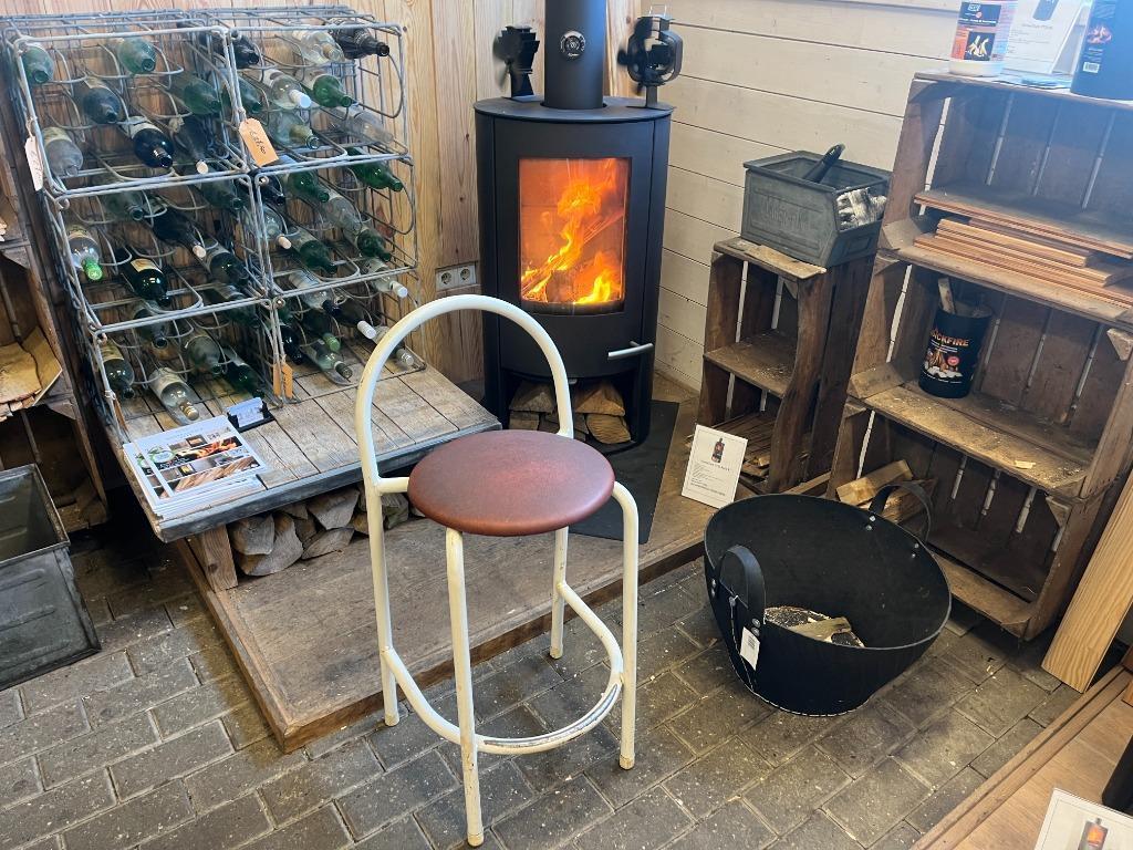 Witte industiele kruk , zithoogte circa 65cm, Ophalen of Verzenden, Gebruikt