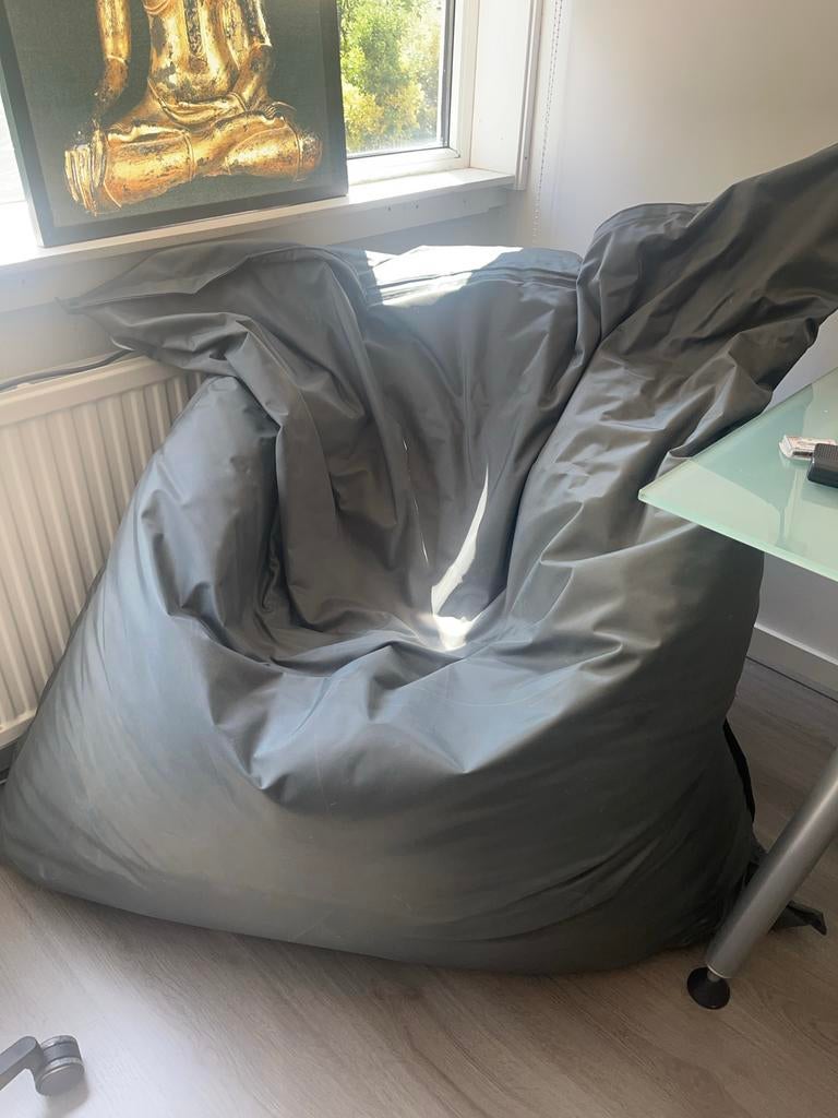 Grote XL Zitzak - Stevig & Comfortabel - Binnen/Buiten, Ophalen, Gebruikt, Grijs, Zitzak
