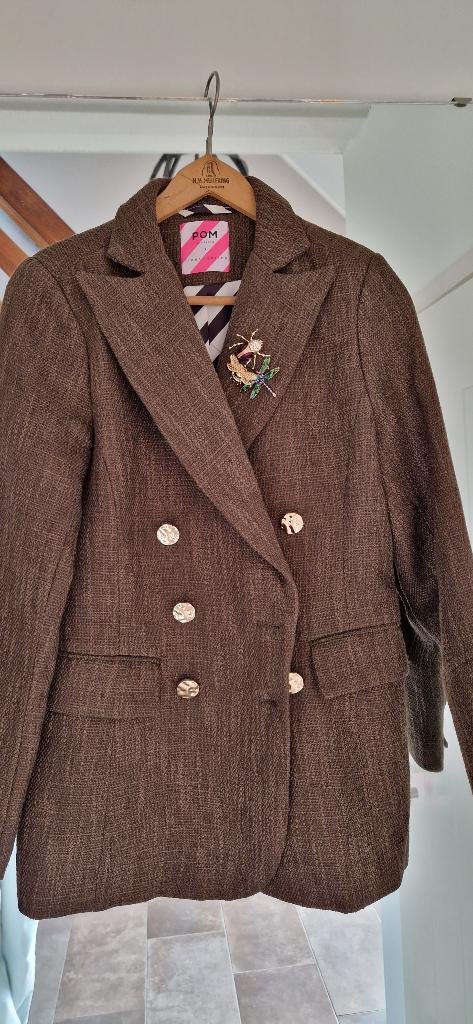 Pom amsterdam claes iversen Winona blazer 36, Bruin, Ophalen of Verzenden, Zo goed als nieuw, Jasje