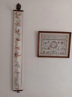 Schellekoord en geborduurd alfabet., Ophalen of Verzenden