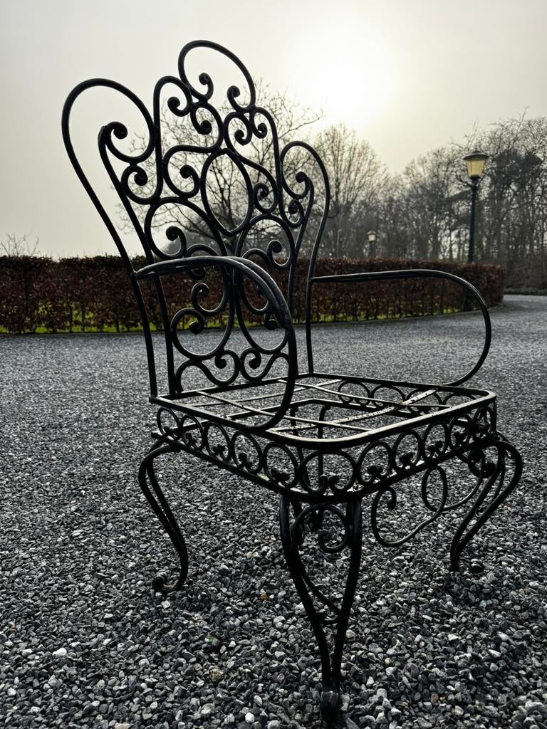 zwaar smeedijzer tuinset, Ophalen, Gebruikt