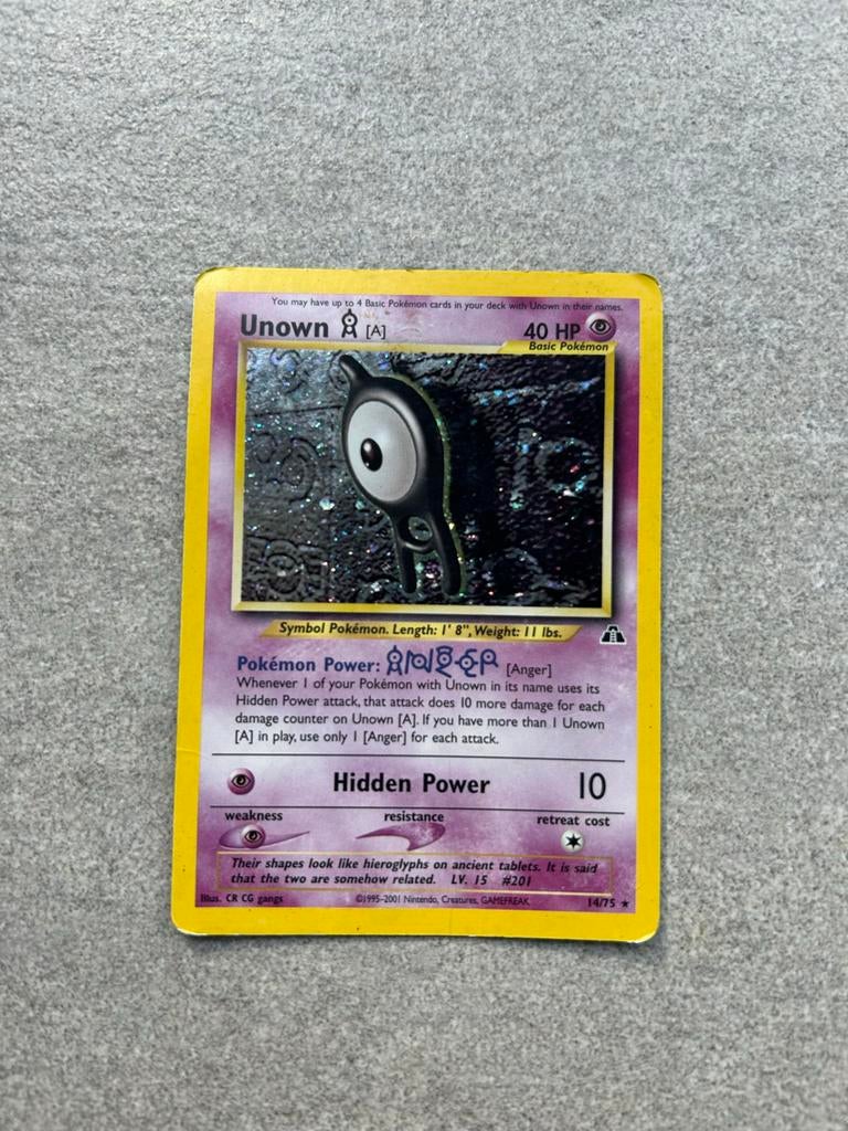 Pokémon Kaart Unown [A] 14/75 Neo Discovery, Ophalen, Gebruikt, Losse kaart