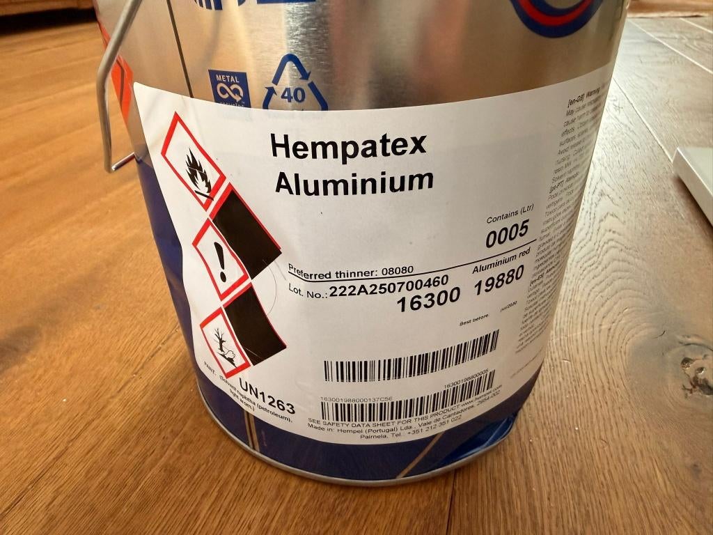Hempel Hempatex Aluminium (4,2 L), Watersport en Boten, Ophalen, Zo goed als nieuw, Verven