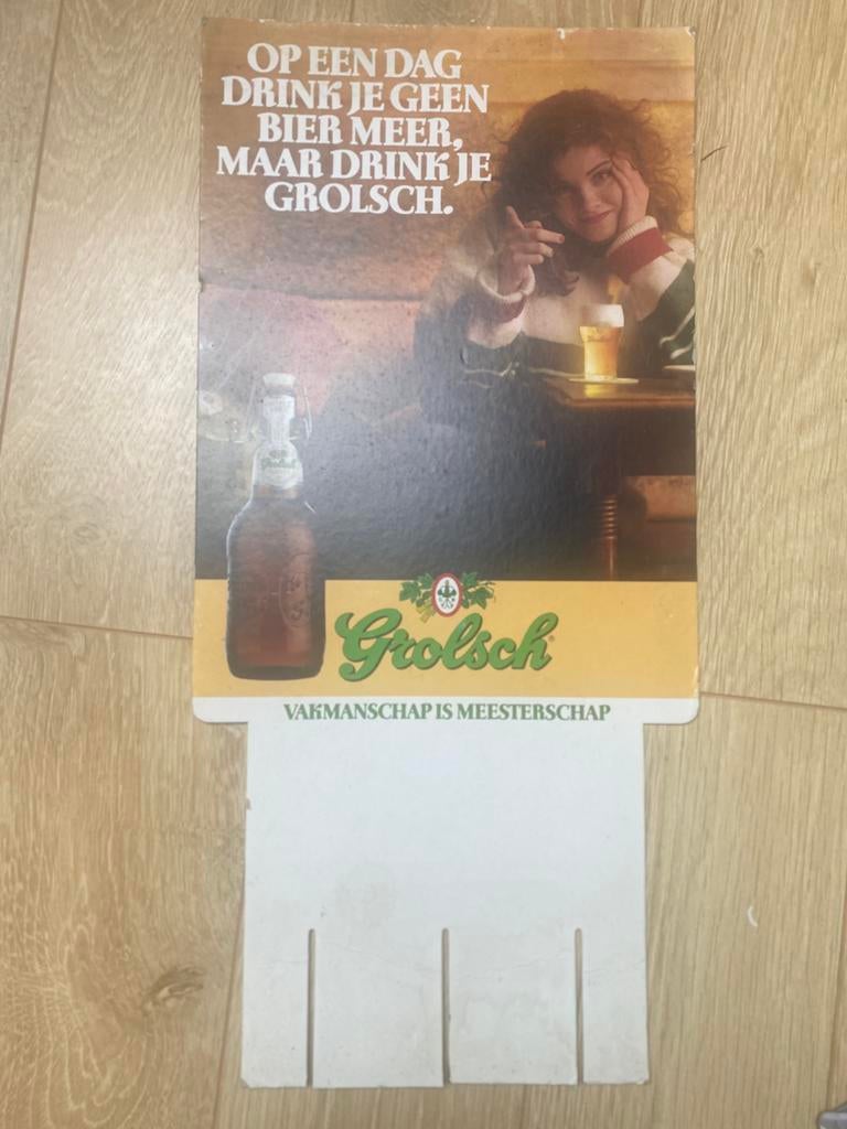Vintage reclame display Grolsch, Verzamelen, Biermerken, Ophalen of Verzenden, Zo goed als nieuw, Reclamebord, Plaat of Schild