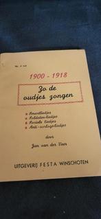 Zo de oudjes zongen - Liedjesbundel 1900-1918, Ophalen of Verzenden