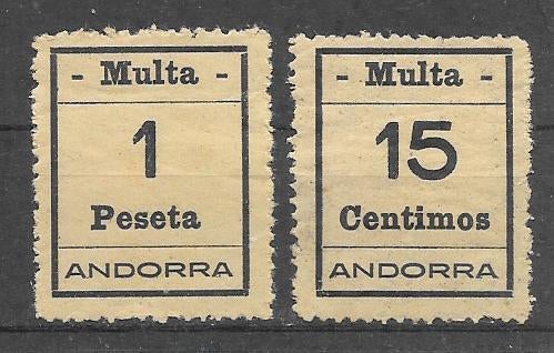 Andorra - Spaans Multa Zegels, Verzenden, Overige landen