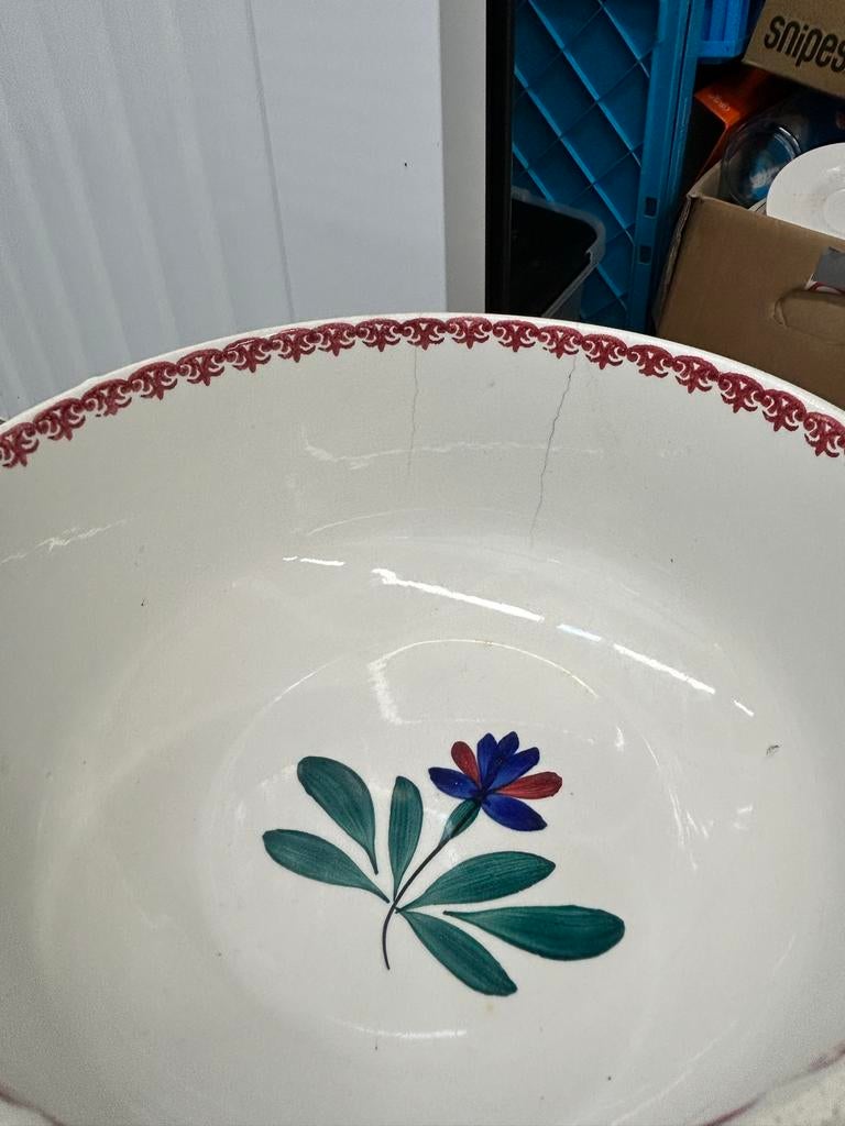 Boerenbont schaal 20 cm, decor 201b met pollingrand, Antiek en Kunst, Ophalen of Verzenden