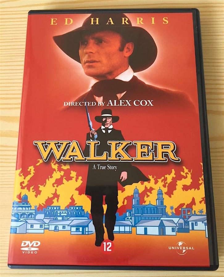 dvd Walker, van Alex Cox met Ed Harris (Avontuur, Nicaragua), Cd's en Dvd's, Dvd's | Avontuur, Zo goed als nieuw, Vanaf 12 jaar