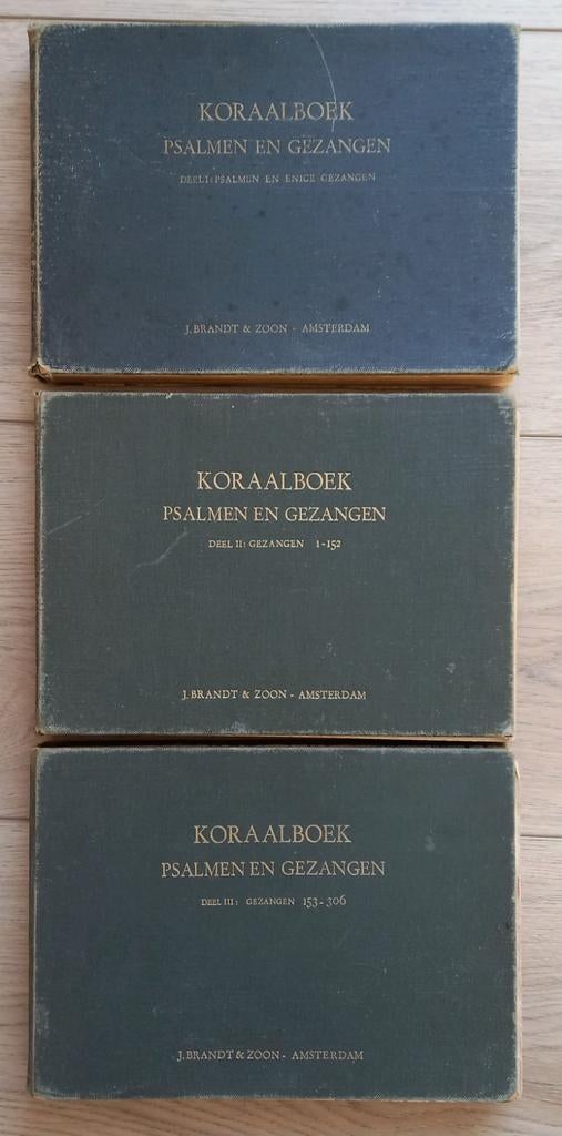 Koraalboek psalmen en gezangen deel 1, 2 en 3, Ophalen of Verzenden, Gebruikt, Religie en Gospel