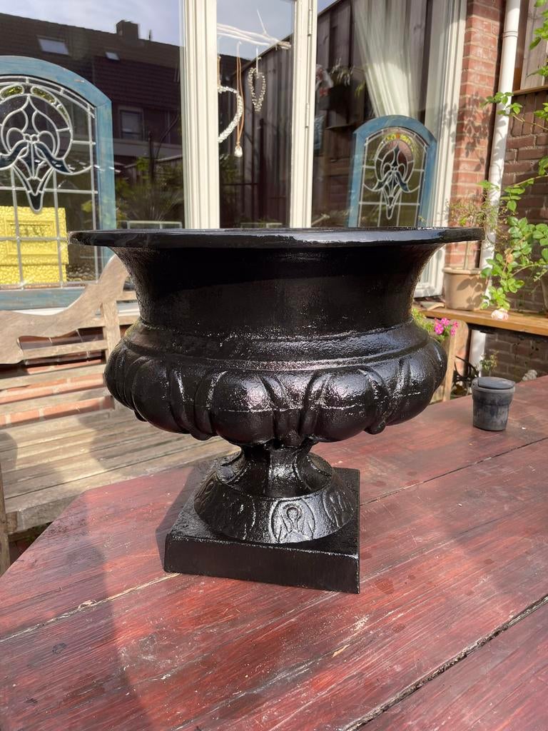 gietijzeren tuinvaas bloempot, Tuin en Terras, Tuinvazen, Ophalen, Gebruikt