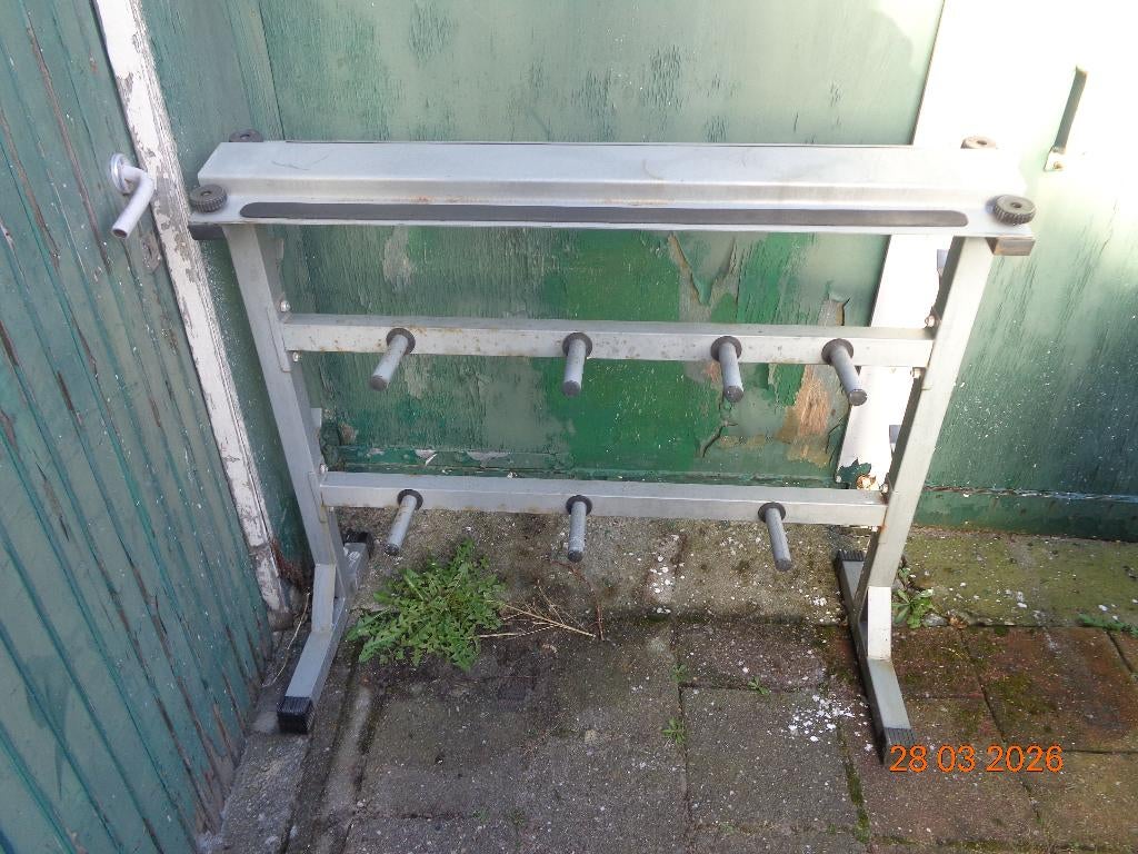 Halter Schijven rek Halterschijvenrek, Sport en Fitness, Fitnessmaterialen, Ophalen, Gebruikt