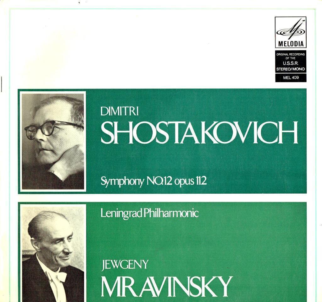 Dmitri Shostakovich Mravinsky Symphony NO.12 opus 112, Kamermuziek, Ophalen of Verzenden, Zo goed als nieuw, 12 inch