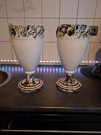 2 Gipsen Bloempotten - 35cm Hoog, Ophalen, Overige materialen, Gebruikt, Balkon