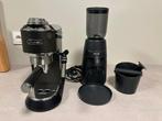 Complete Barista Set: DeLonghi EC685 & Graef Bonenmaler, Afneembaar waterreservoir, Espresso apparaat, Zo goed als nieuw, 2 tot 4 kopjes