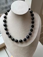 Zilveren collier met Gitten, Verzenden, Zwart, Zo goed als nieuw, Met edelsteen