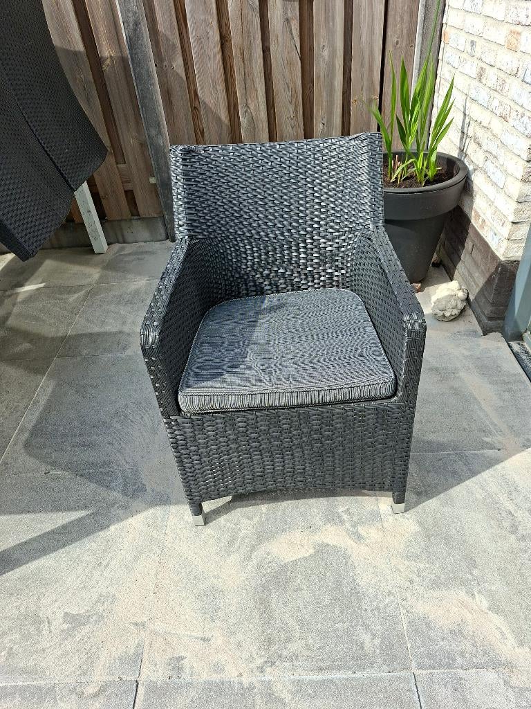 Tuinstoelen zwart, Ophalen of Verzenden, Gebruikt, Kunststof