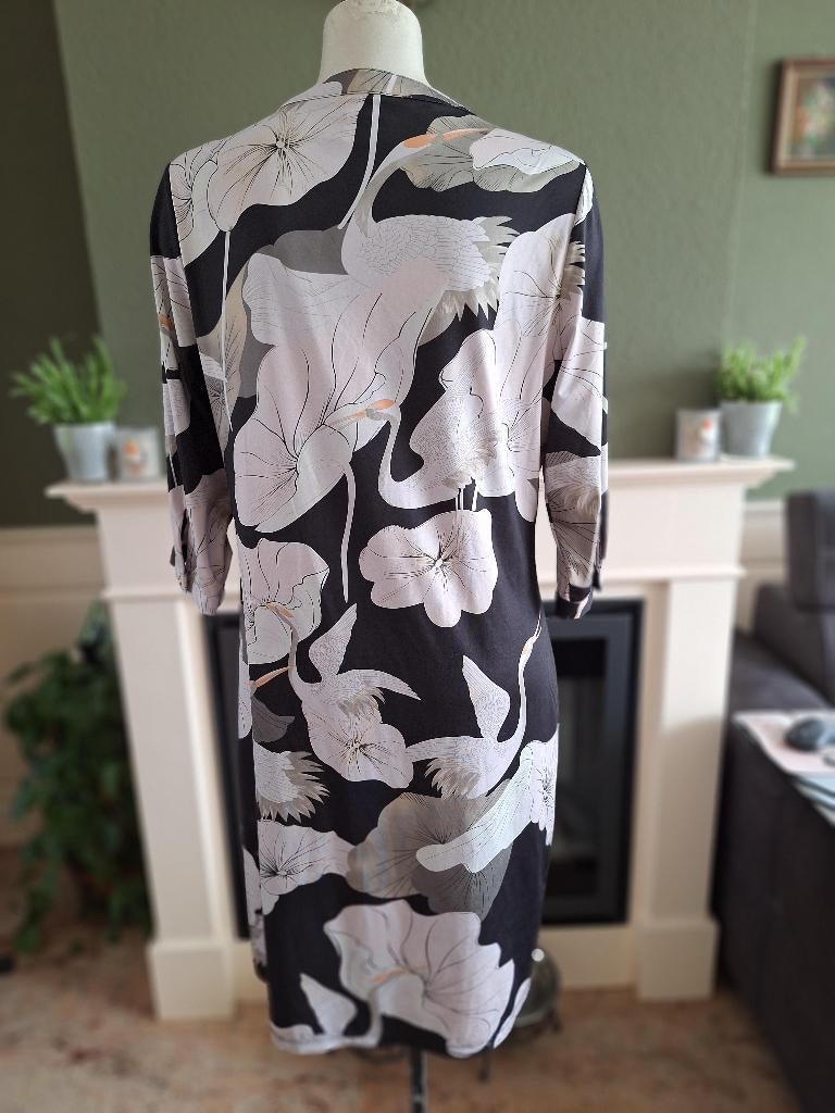 K-Design K Design kraanvogel parel jurk M 38, Kleding | Dames, Maat 38/40 (M), K-design, Verzenden, Zwart